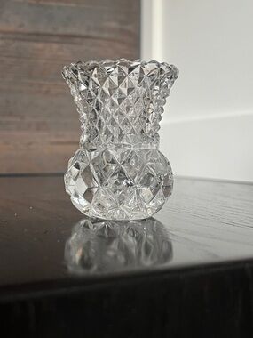 Vintage Crystal Toothpick Holder or Bud Vase